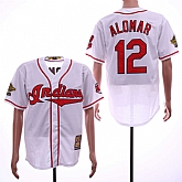 Indians 12 Roberto Alomar Cooperstown Collection Cool Base Jersey Dzhi,baseball caps,new era cap wholesale,wholesale hats